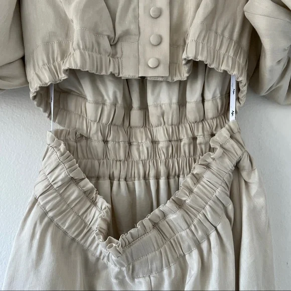 AJE Euphoria Cut Out Dress Stone • Size 8 • RRP $625 - Picture 15 of 16